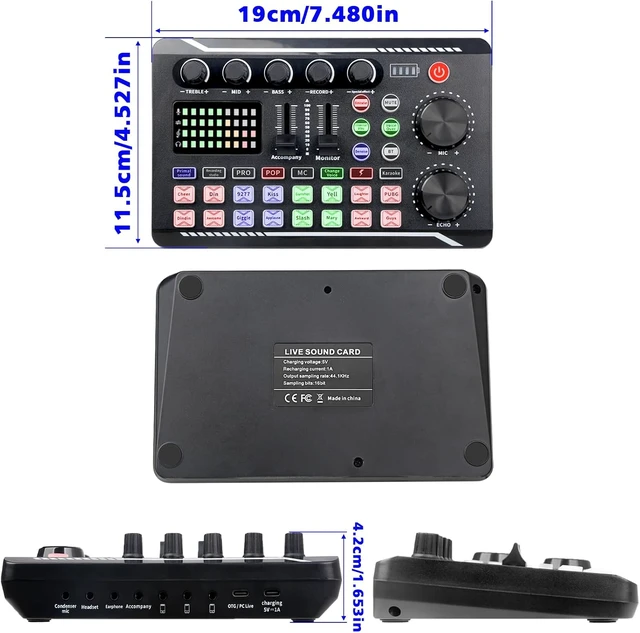 Alt view image 5 of 7 - Professional Live Sound Card with Audio Mixer, DJ Effects & Voice Changer for Streaming & Podcasting