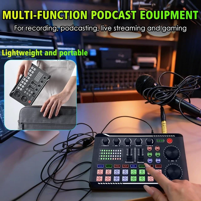 Alt view image 6 of 7 - Professional Live Sound Card with Audio Mixer, DJ Effects & Voice Changer for Streaming & Podcasting