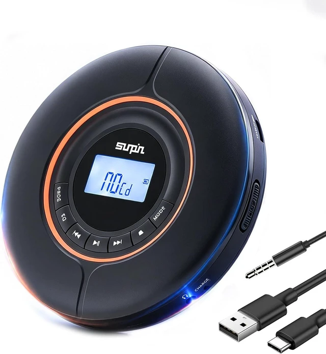Main image of Portable CD Player with Bluetooth Output, USB-C Rechargeable