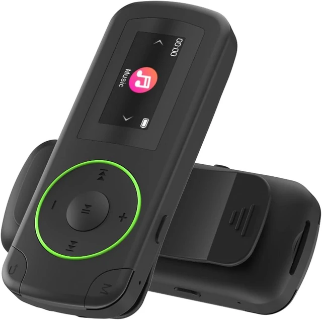 Main image of 64GB Clip-On Sport MP3 Player with Bluetooth, Recorder & MicroSD Support for Running & Hiking