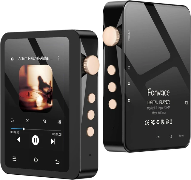 Main image of HiFi MP3 Player with Bluetooth 5.3, Lossless DSD DAC, 192kHz/24bit, 2.8" Touchscreen & Leather Case