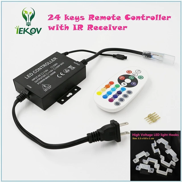 Alt view image 5 of 7 - 164ft RGB LED Rope Light, AC 110-120V, Waterproof Dimmable SMD5050 with Remote