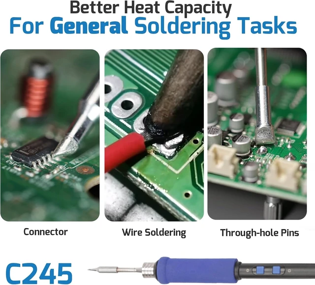 Alt view image 3 of 7 - 982-V C245 V2 Precision Soldering Station with 5 Tips & PID Control for Electronics Repair