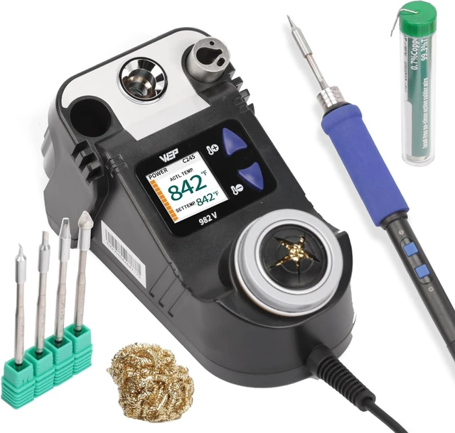 Main image of 982-V C245 V2 Precision Soldering Station with 5 Tips & PID Control for Electronics Repair