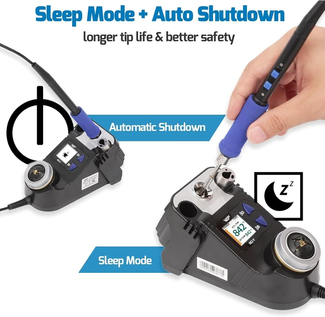 Alt view image 5 of 7 - 982-V C245 V2 Precision Soldering Station with 5 Tips & PID Control for Electronics Repair