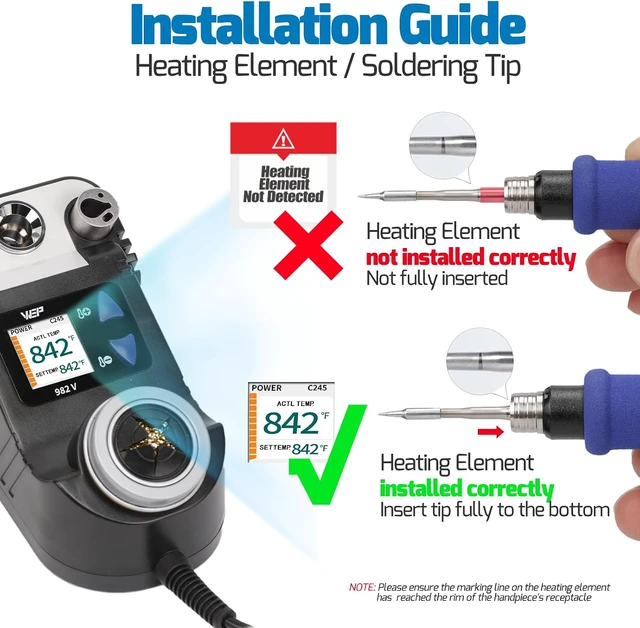 Alt view image 7 of 7 - 982-V C245 V2 Precision Soldering Station with 5 Tips & PID Control for Electronics Repair