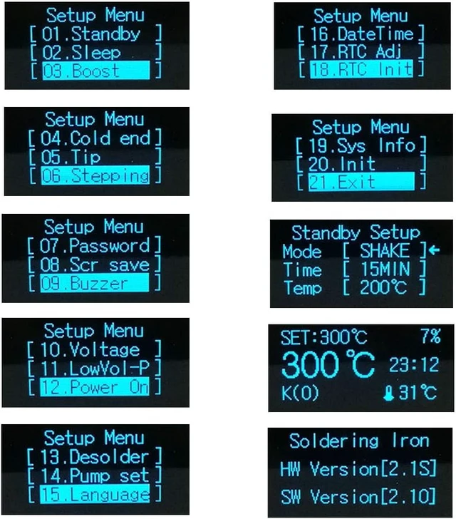 Alt view image 6 of 7 - T12 Soldering Iron Station with OLED STM32 Temperature Controller, Aluminum Alloy Case, 110V