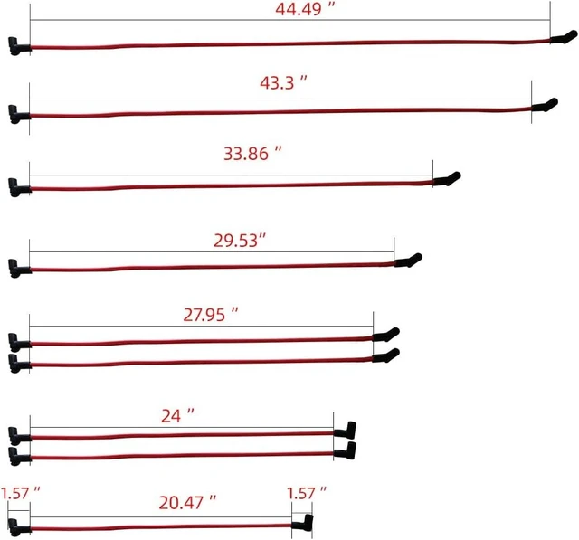 Alt view image 2 of 6 - Distributor Cap, Rotor & Spark Plug Wires Combo Kit for Chevy/GMC 305, 350, 400 & 454