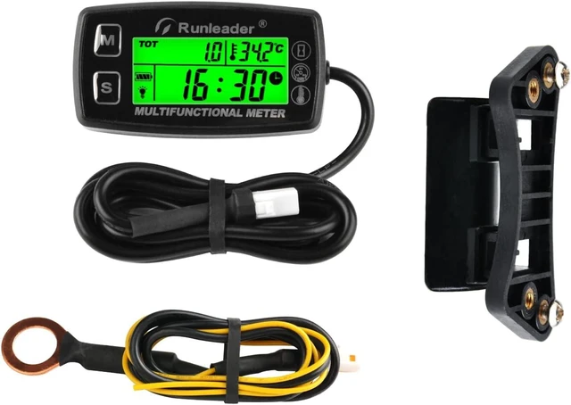 Main image of Digital Tach Hour Meter & Engine Temperature Gauge, RL-HM035A-M5