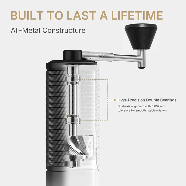Alt view image 5 of 7 - Timemore C5 ESP PRO Manual Coffee Grinder, 42mm Steel Burr, 50 Settings for Espresso, French Press & Pour-Over