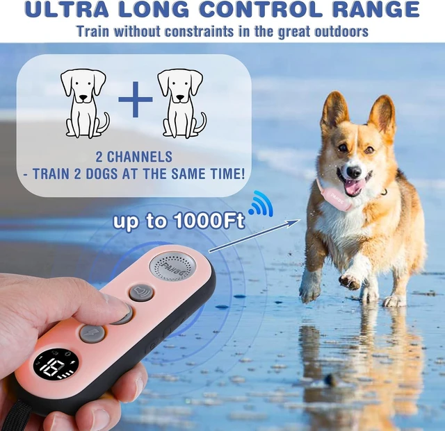 Alt view image 4 of 7 - Waterproof Dog Shock Collar with Remote, 1000FT, 3 Modes for 8-120 lb Dogs