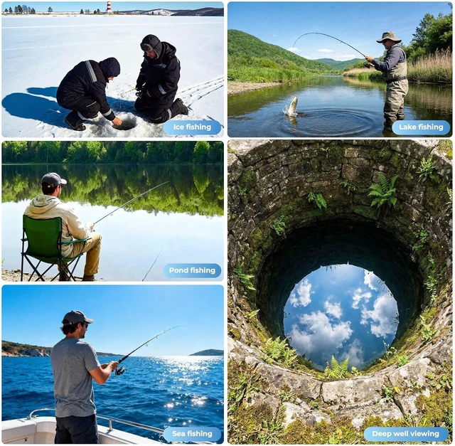 Alt view image 7 of 7 - Underwater Fishing Camera, 220° Ultra-Wide HD, 4.3" LCD, IR Night Vision, 100FT Cable & 5000mAh Battery