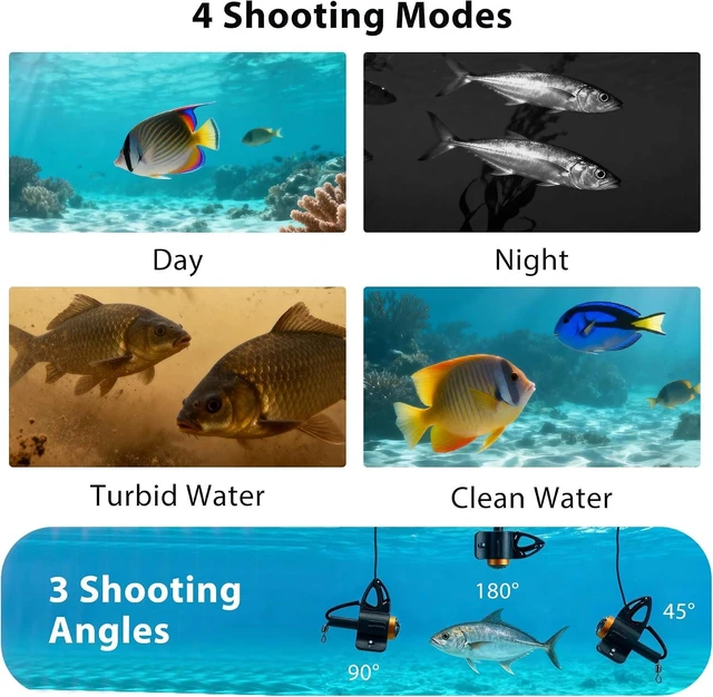Alt view image 5 of 7 - 1080P HD Waterproof Underwater Fish Finder Camera for Lake & Sea