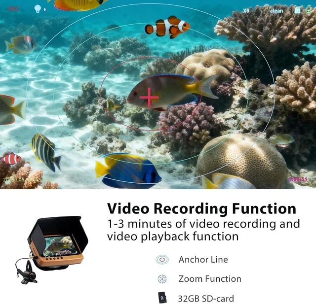 Alt view image 6 of 7 - 1080P HD Waterproof Underwater Fish Finder Camera for Lake & Sea