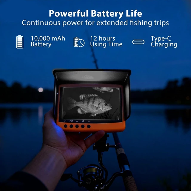Alt view image 7 of 7 - 1080P HD Waterproof Underwater Fish Finder Camera for Lake & Sea
