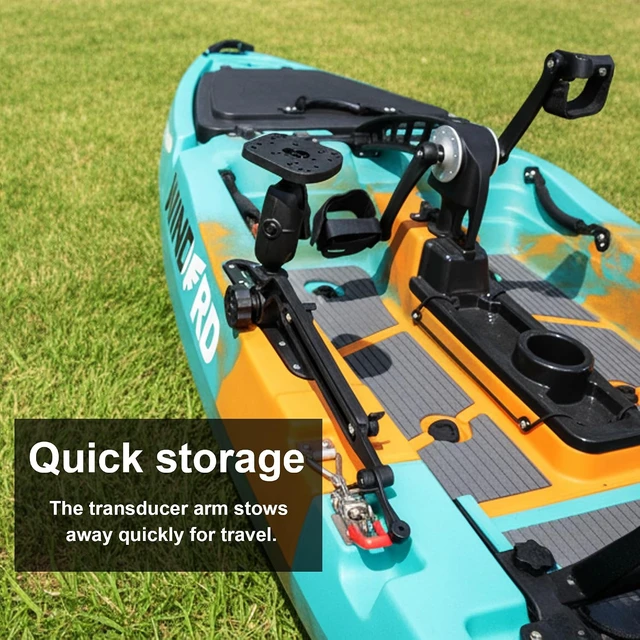 Alt view image 4 of 7 - Fish Finder Track Mount with Transducer Mounting Arm for Kayak & Boat