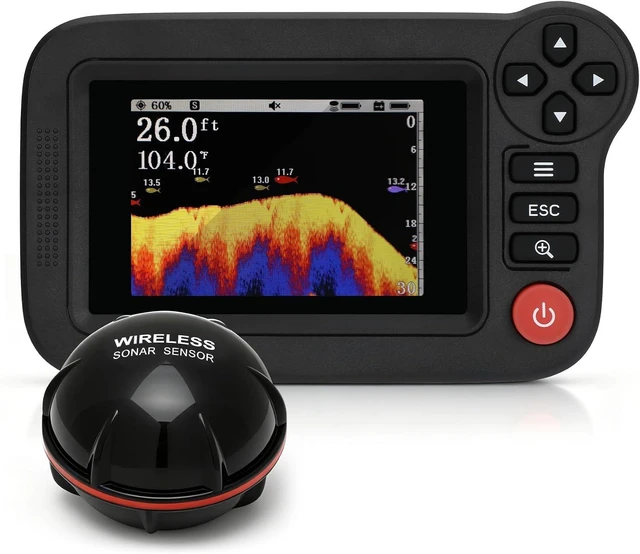 Main image of Portable Castable Fish Finder for Kayak, Wireless Sonar Depth Finder