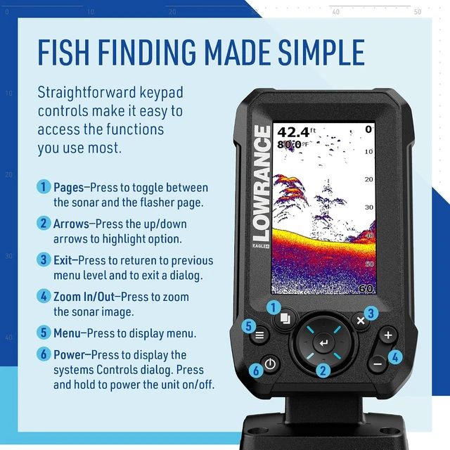 Alt view image 6 of 7 - Eagle Fish Finder, 4-to-9-Inch, Sonar & C-MAP Options