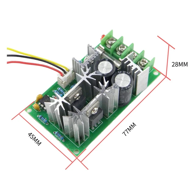Alt view image 7 of 7 - CH-3420 30W 24V DC Gear Motor, 7000RPM CW/CCW with 20A PWM Speed Controller & Bracket