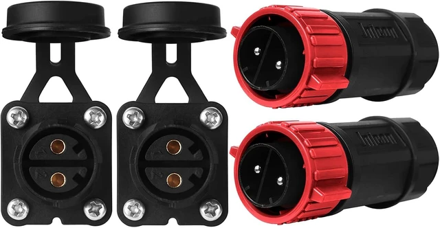 Main image of Trolling Motor Plug Receptacle Set, 12V-48V, Waterproof Marine DC Power Connector