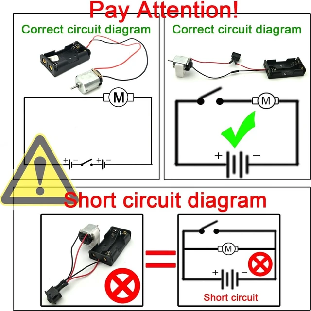 Alt view image 2 of 7 - 18-Set Mini DC Motor Kit, 1.5-3V 24000RPM with 252 Plastic Gears & Battery Holders for STEM DIY