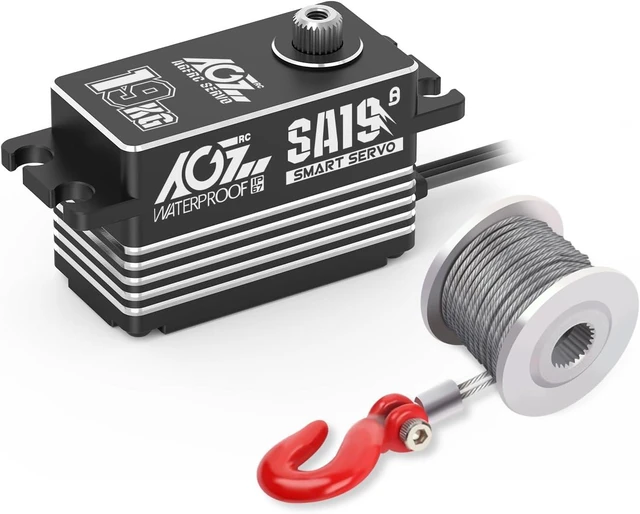 Main image of 19KG Waterproof Low-Profile Winch Servo, 1/10 Scale (SA19)