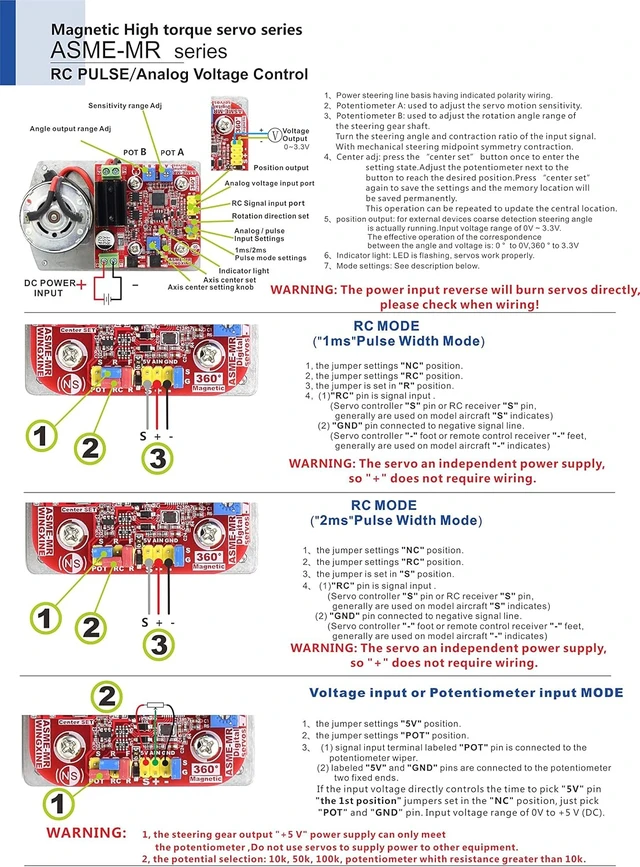 Alt view image 4 of 7 - ASME-MRB 380kg.cm Magnetic Encoding Digital Servo, 360°