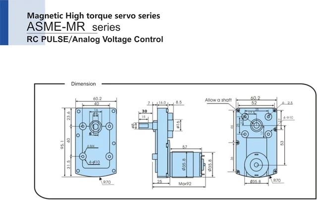 Alt view image 6 of 7 - ASME-MRB 380kg.cm Magnetic Encoding Digital Servo, 360°