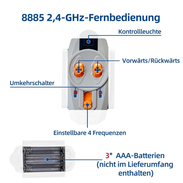 Alt view image 6 of 7 - 13-in-1 Power Functions Motor Set, Compatible with LEGO