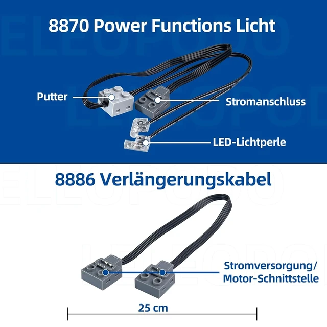 Alt view image 7 of 7 - 13-in-1 Power Functions Motor Set, Compatible with LEGO