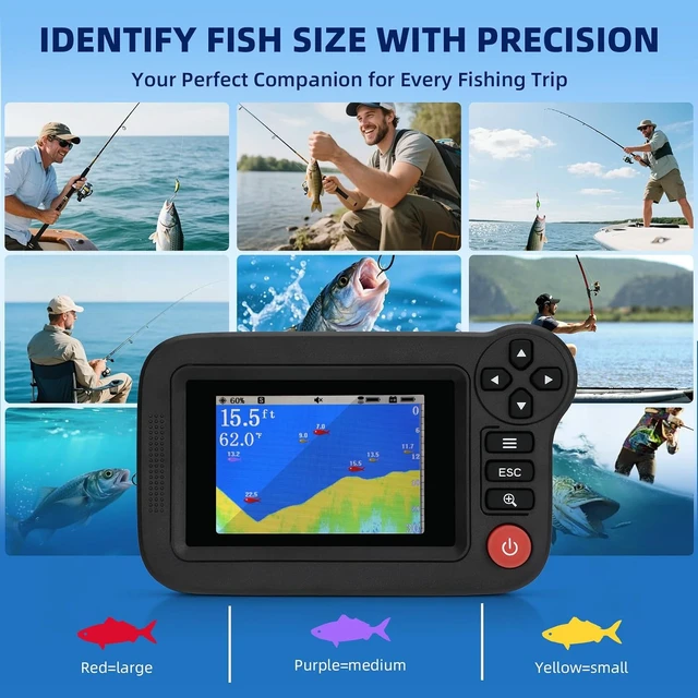 Alt view image 3 of 7 - Portable Castable Fish Finder for Kayak, Wireless Sonar Depth Finder