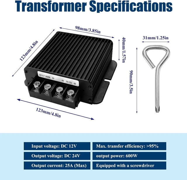 Alt view image 7 of 7 - 600W DC-DC 12V to 24V 25A Buck Converter, Step-Down