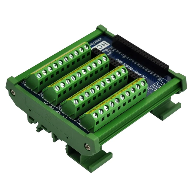 Alt view image 2 of 7 - DIN Rail Mount Screw Terminal Breakout Board for ESP32-DevKitC