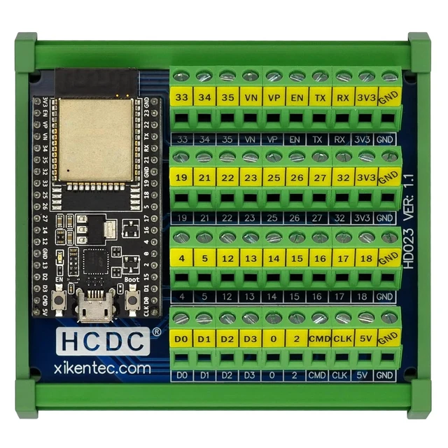 Alt view image 4 of 7 - DIN Rail Mount Screw Terminal Breakout Board for ESP32-DevKitC
