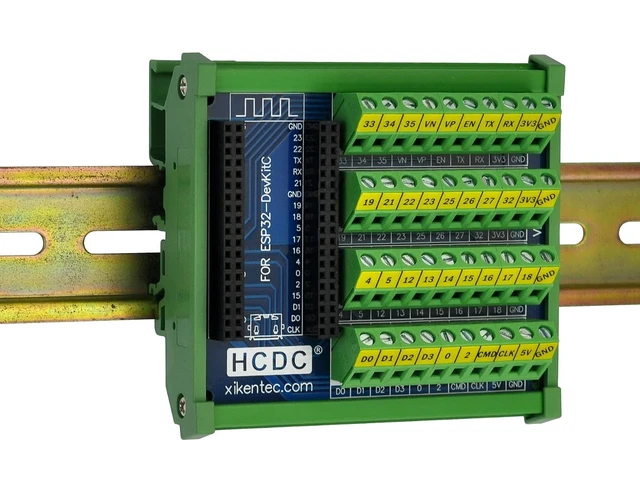 Alt view image 7 of 7 - DIN Rail Mount Screw Terminal Breakout Board for ESP32-DevKitC