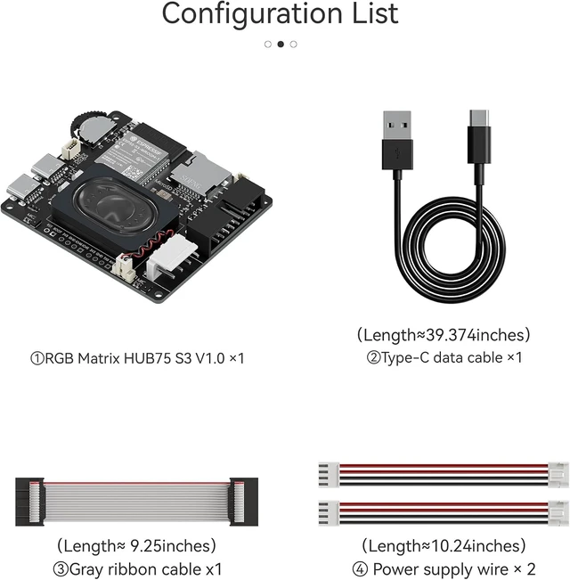 Alt view image 7 of 7 - ESP32-S3 HUB75 RGB LED Matrix Controller Board with Audio