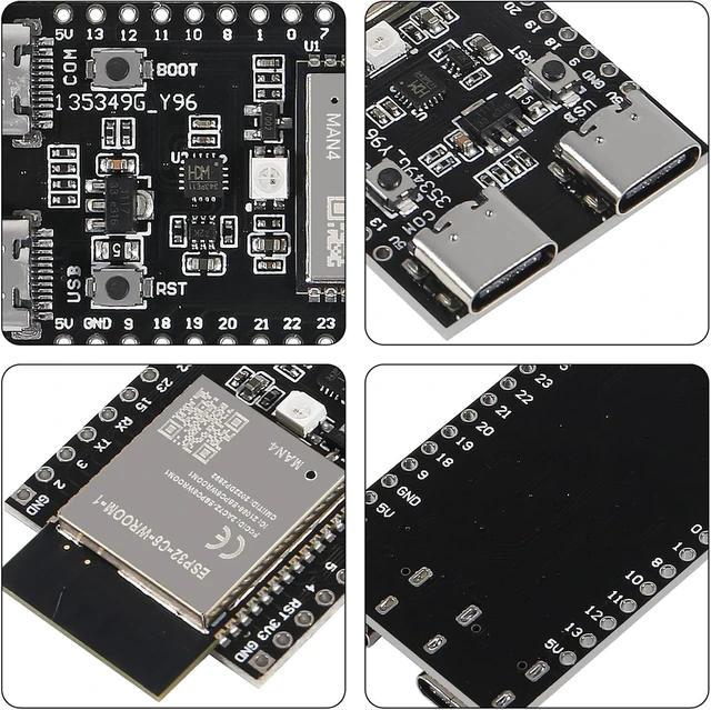 Alt view image 3 of 6 - 10-Pack ESP32-C6-DevKitM-1 Development Board, Dual Core Type-C with Wi-Fi & BLE