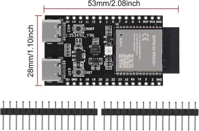 Alt view image 4 of 6 - 10-Pack ESP32-C6-DevKitM-1 Development Board, Dual Core Type-C with Wi-Fi & BLE