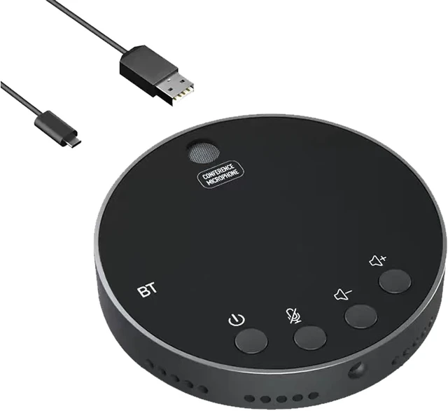Main image of Bluetooth Conference Speaker & Microphone, 360° Voice Pickup with Noise Cancellation for Small Meetings