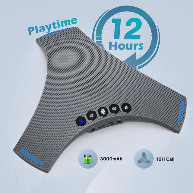 Alt view image 4 of 7 - Bluetooth Conference Speaker & Microphone with Daisy Chain, AI Noise Cancellation & Wireless Dongle