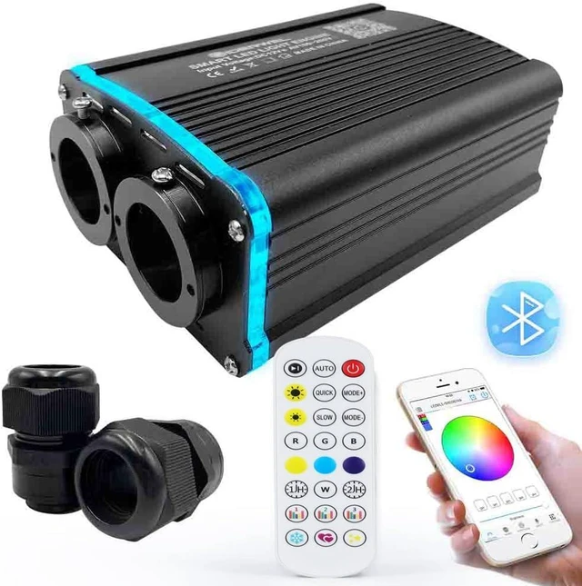 Main image of RGBW Fiber Optic Light Engine Driver, Dual Port with Remote