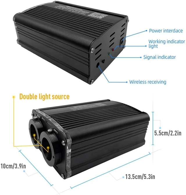 Alt view image 4 of 6 - RGBW Fiber Optic Light Engine Driver, Dual Port with Remote