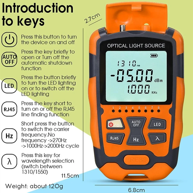 Alt view image 5 of 7 - Fiber Tester with M70 Optical Power Meter & M1315 Singlemode Light Source