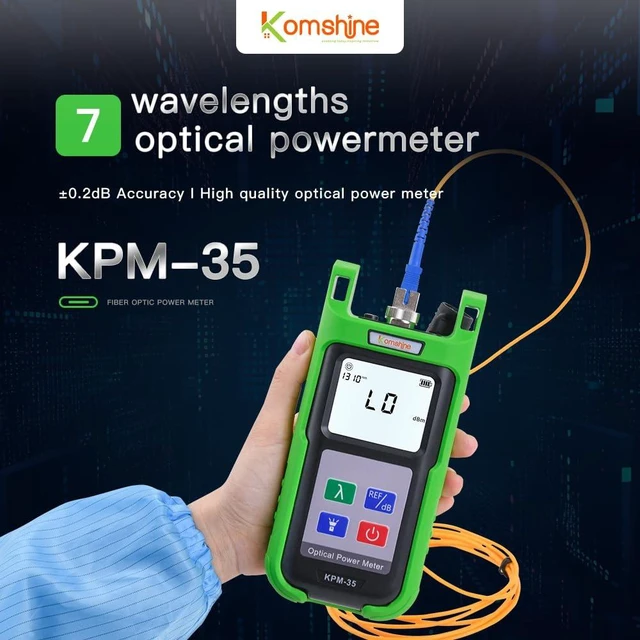Alt view image 2 of 7 - KomShine KPM-35 Fiber Power Meter, 7 Wavelengths, with KLS-35 Singlemode Light Source
