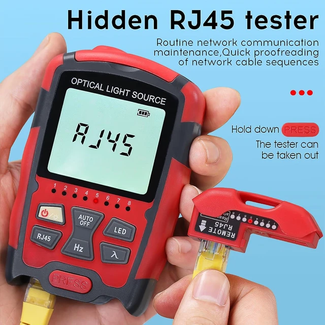 Alt view image 4 of 7 - A-M1315 Optical Light Source, 1310/1550nm Single Mode with RJ45 Cable Tester, SC/FC/ST
