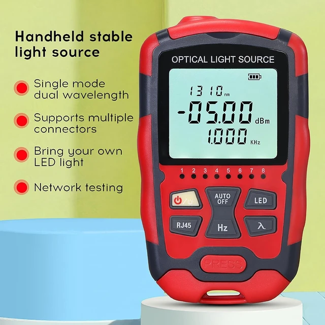 Alt view image 2 of 7 - A-M1315 Optical Light Source, 1310/1550nm Single Mode with RJ45 Cable Tester, SC/FC/ST