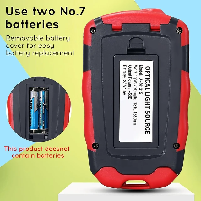 Alt view image 6 of 7 - A-M1315 Optical Light Source, 1310/1550nm Single Mode with RJ45 Cable Tester, SC/FC/ST
