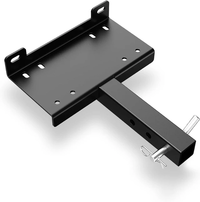 Main image of Universal Trailer Winch Hitch Mount Plate with 2" Receiver Hitch