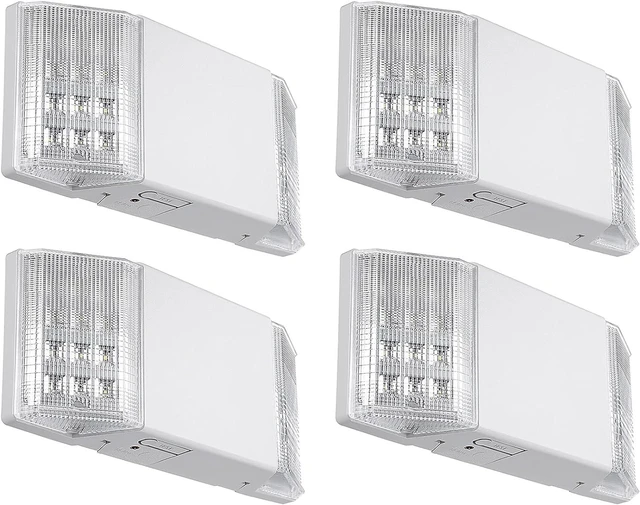 Main image of 4-Pack LED Emergency Light with Battery Backup, White