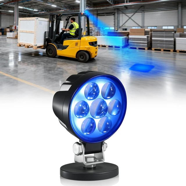Main image of LED Blue Spot Forklift Safety Light with Magnetic Mount Warning